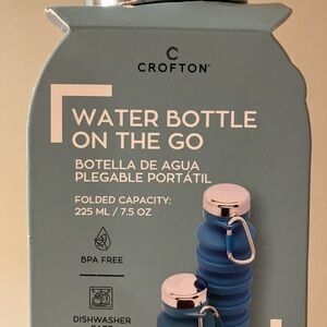 Crofton Blue Collapsible Water Bottle